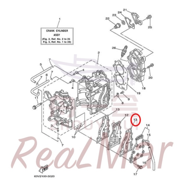 GASKET  EXHAUST INNER COVER (63V-41112-A0),Dimo,GASKET  EXHAUST INNER COVER (63V-41112-A0)-Dimo