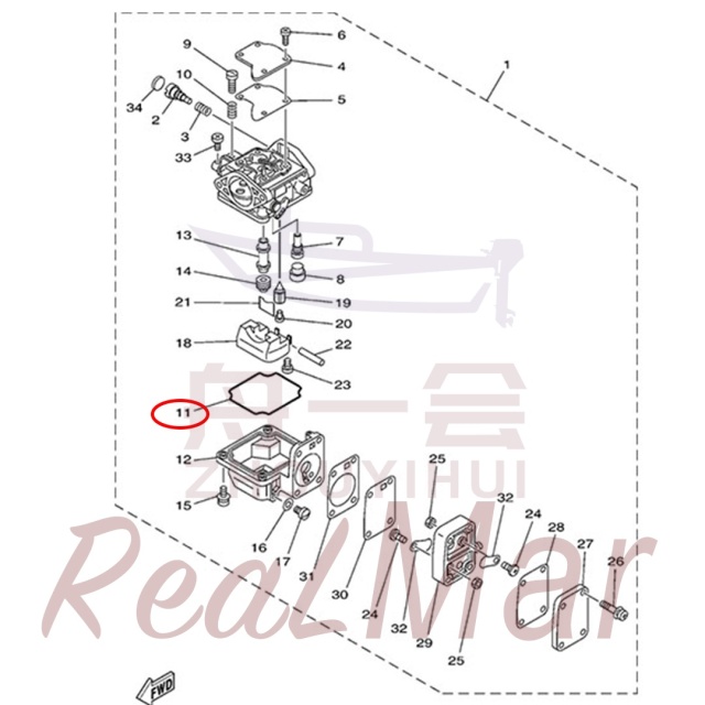 .GASKET  FLOAT CHAMBER (63V-14984-00),Dimo,.GASKET  FLOAT CHAMBER (63V-14984-00)-Dimo