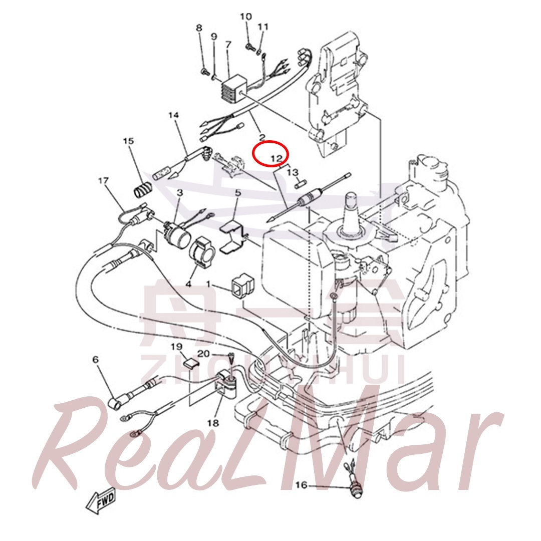 FUSE HOLDER ASSY (6G1-82151-00),Dimo,FUSE HOLDER ASSY (6G1-82151-00)-Dimo