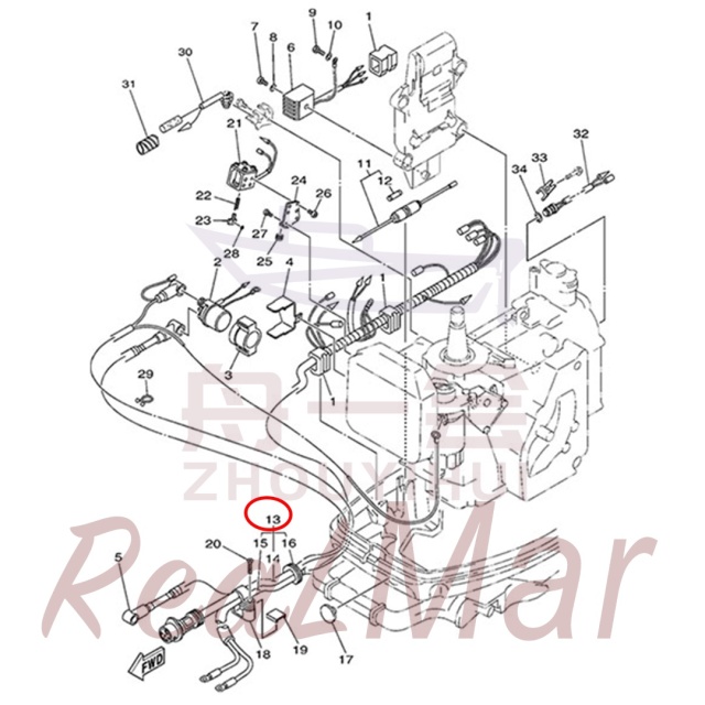 WIRE HARNESS ASSY 2 (61T-82580-00),Dimo,WIRE HARNESS ASSY 2 (61T-82580-00)-Dimo