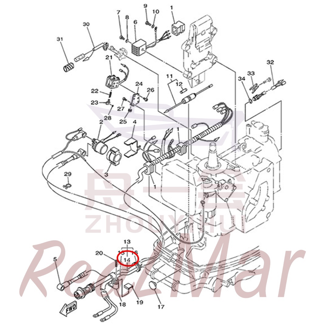 .WIRE HARNESS ASSY (61T-82590-00),Dimo,.WIRE HARNESS ASSY (61T-82590-00)-Dimo