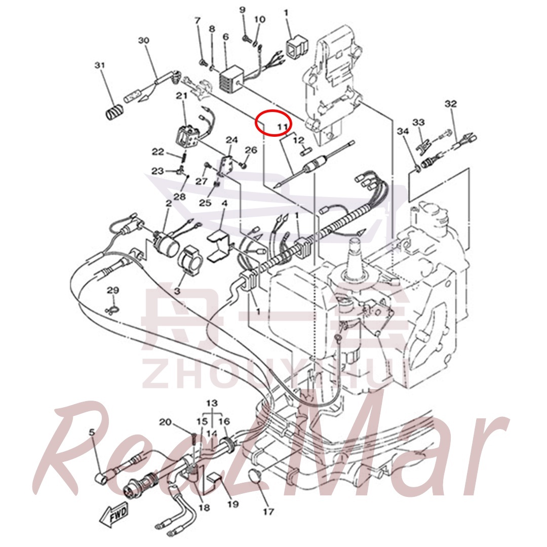 FUSE HOLDER ASSY (6G1-82151-00),Dimo,FUSE HOLDER ASSY (6G1-82151-00)-Dimo