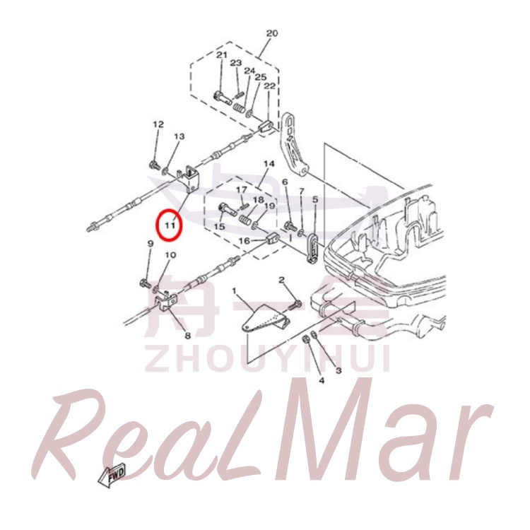 BRACKET  REMOTE CONTROL 1 (689-48531-50),Dimo,BRACKET  REMOTE CONTROL 1 (689-48531-50)-Dimo