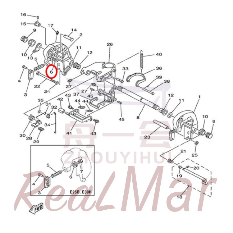 PAD  TRANSOM CLAMP (648-43114-01),Dimo,PAD  TRANSOM CLAMP (648-43114-01)-Dimo