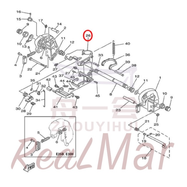 BRACKET  SWIVEL 1 (689-43311-03-4D),Dimo,BRACKET  SWIVEL 1 (689-43311-03-4D)-Dimo