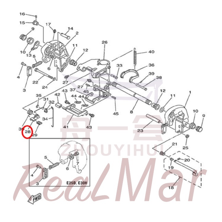 LEVER  TILT (689-43631-00),Dimo,LEVER  TILT (689-43631-00)-Dimo