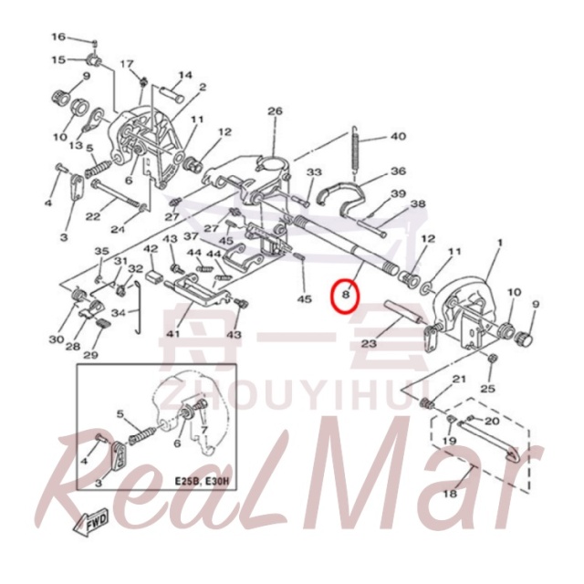 BOLT  CLAMP BRACKET (6J8-43131-01),Dimo,BOLT  CLAMP BRACKET (6J8-43131-01)-Dimo