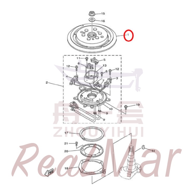ROTOR ASSY (61N-85550-10),Dimo,ROTOR ASSY (61N-85550-10)-Dimo