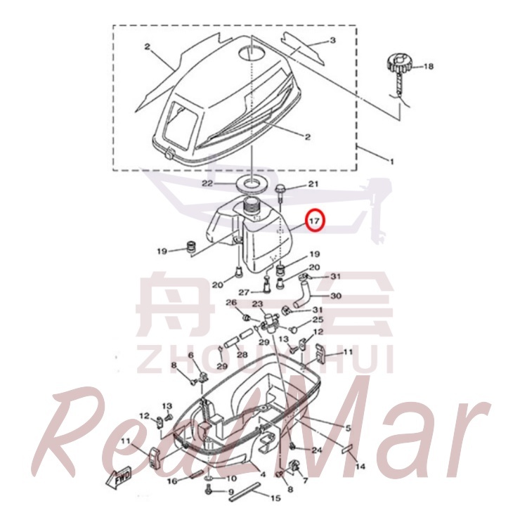 TANK  FUEL (6L5-24111-02),Dimo,TANK  FUEL (6L5-24111-02)-Dimo