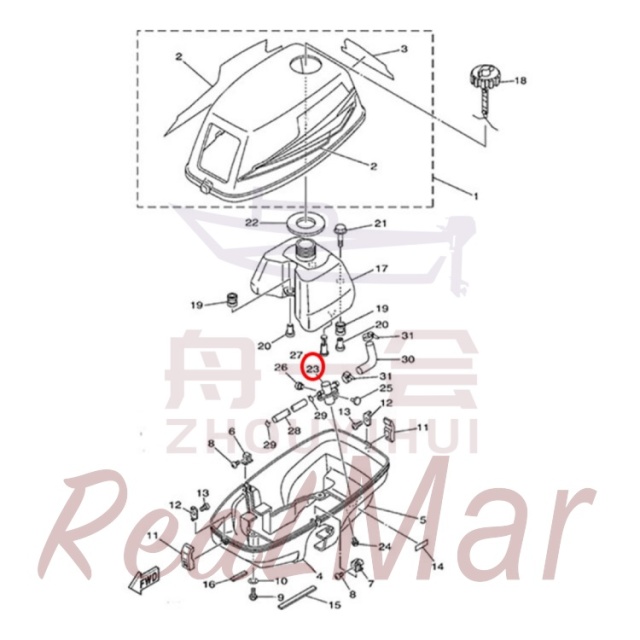 FUEL COCK ASSY 1 (6L5-24500-60),Dimo,FUEL COCK ASSY 1 (6L5-24500-60)-Dimo