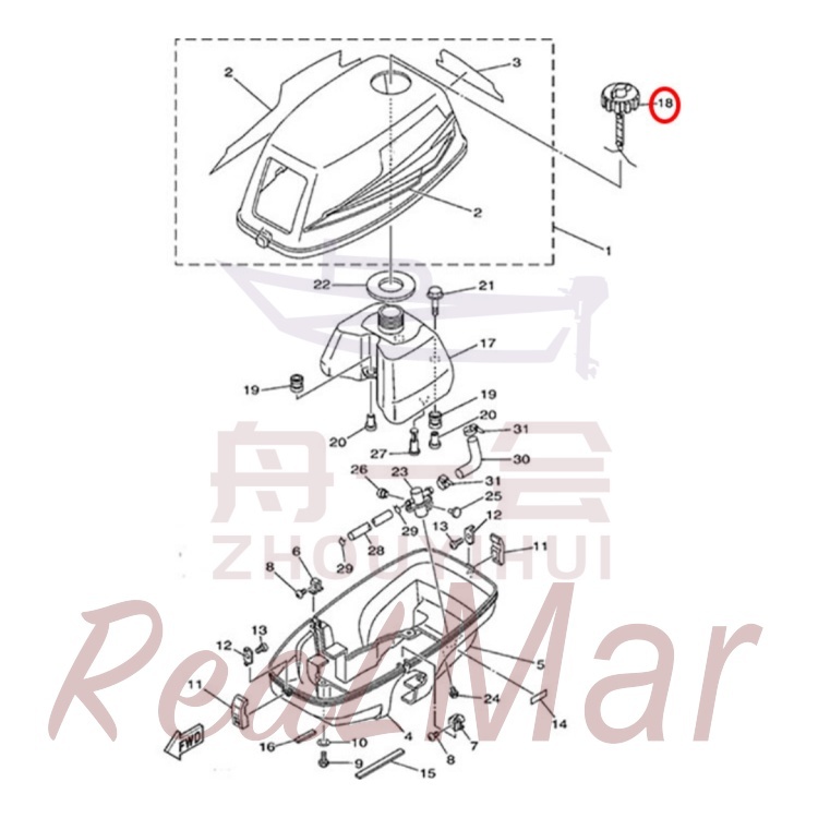 CAP ASSY (6L5-24610-00),Dimo,CAP ASSY (6L5-24610-00)-Dimo