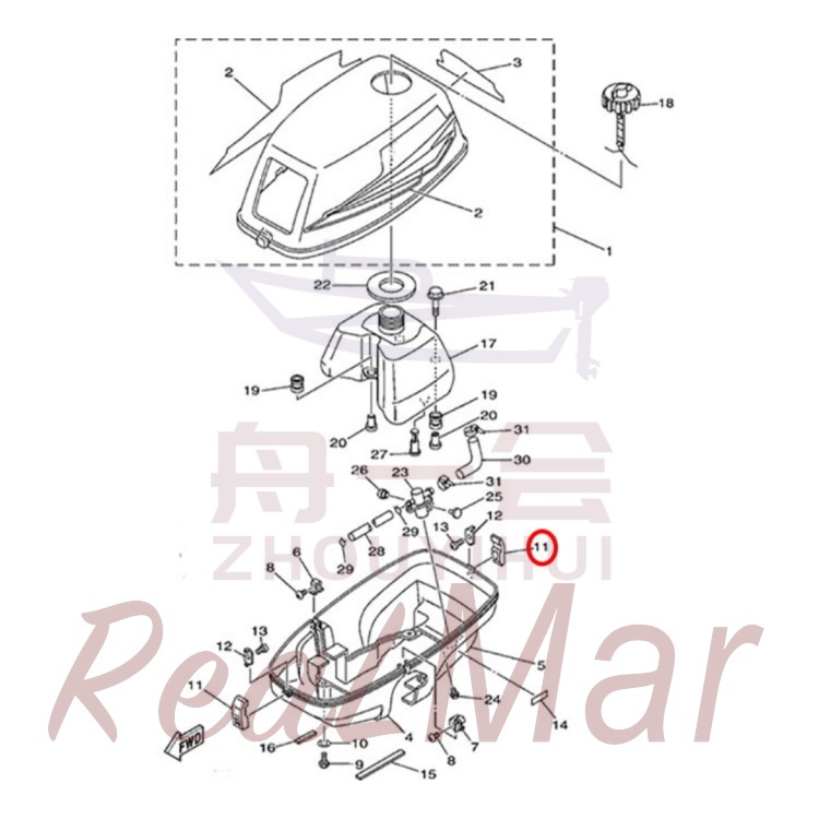 HOLDER  CLAMP BAND (6L5-42647-00),Dimo,HOLDER  CLAMP BAND (6L5-42647-00)-Dimo