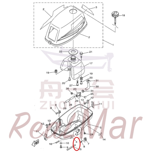 COWLING  BOTTOM (6L5-42711-11),Dimo,COWLING  BOTTOM (6L5-42711-11)-Dimo