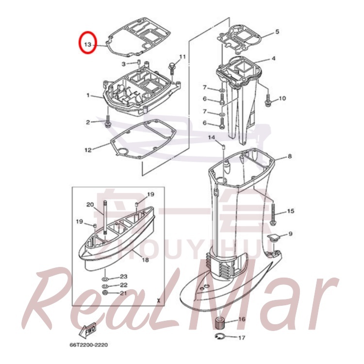 GASKET  UPPER CASING (66T-45113-A0),Dimo,GASKET  UPPER CASING (66T-45113-A0)-Dimo
