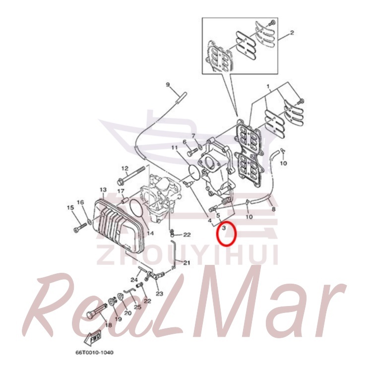 MANIFOLD 1 (66T-13641-02-1S),Dimo,MANIFOLD 1 (66T-13641-02-1S)-Dimo