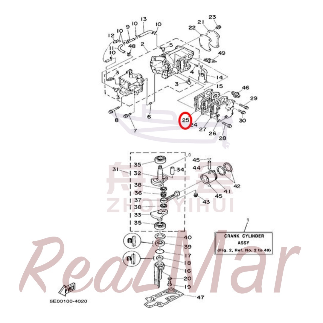 GASKET  EXHAUST INNER COVER (6E3-41112-A1),Dimo,GASKET  EXHAUST INNER COVER (6E3-41112-A1)-Dimo