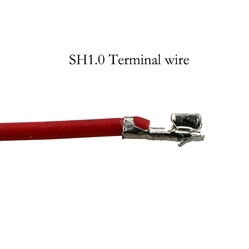 100pcs SH1.0 MX1.25 GH1.25 PH2.0 XH2.54 Soft Silicon High Temp Resist Terminal Wire Cable 10/20cm Single Double Terminal Crimped