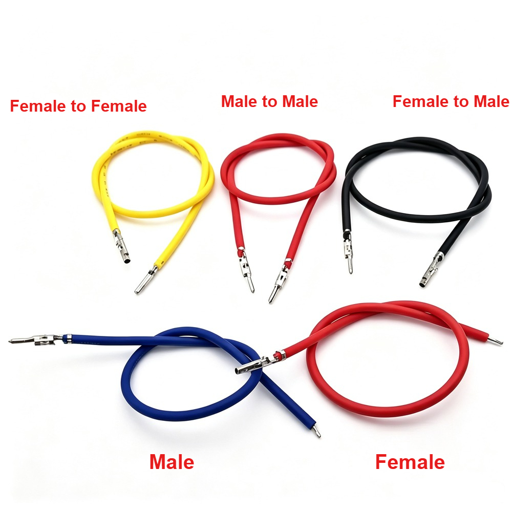 100PCS MX3.0 Terminal Wire Pair Plug Terminal 18AWG Small 5557 5559 Male and Female Air Docking Electronic Connection Wire 10/20/30/50cm