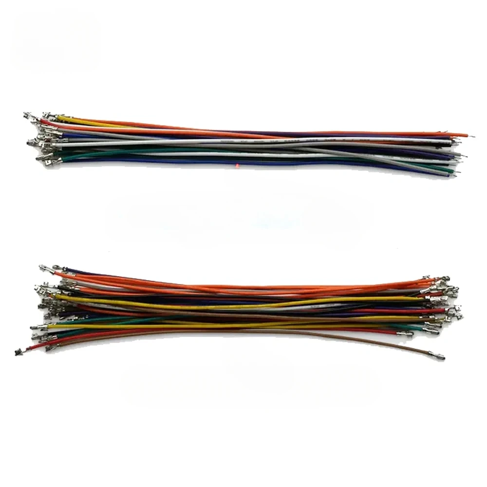 100pcs XH2.54mm 26/24/22Awg XHB Single/Double Ended Terminal Crimped 6/10/15/20/30/50/100cm Electronic Terminal PVC Color Wire