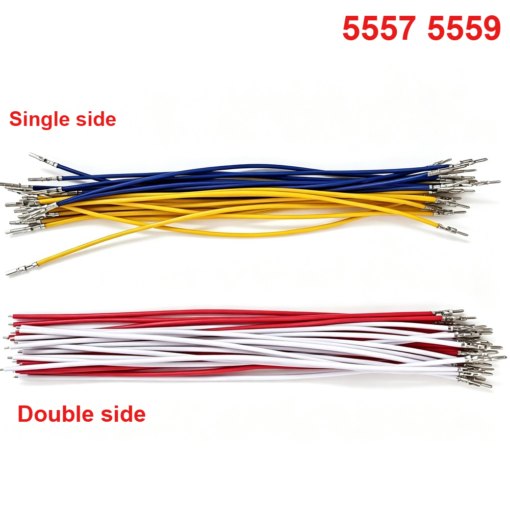 100PCS MX3.0 Terminal Wire Pair Plug Terminal 18AWG Small 5557 5559 Male and Female Air Docking Electronic Connection Wire 10/20/30/50cm