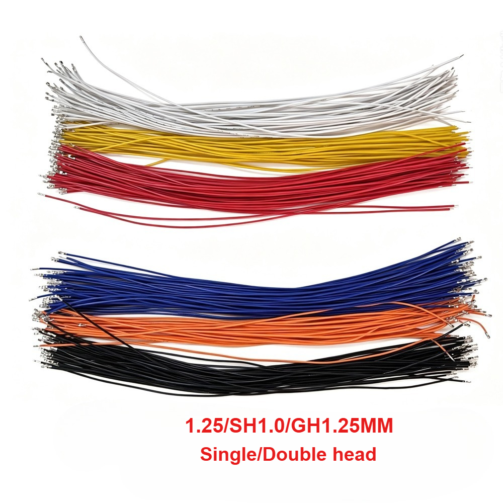 100PCS 1.25/SH1.0/GH1.25mm Terminal Wire 100/150/200/300mm Single and Double Ended Electronic Wire 28AWG Connection Wire Only With Terminal