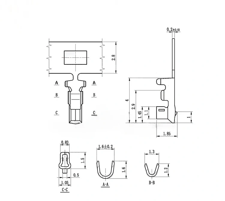 100pcs ZH1.5mm 28awg 10cm/20cm/30cm Single Double Head Wire Only One End Terminal Crimped Electronic Connector Cable Wire