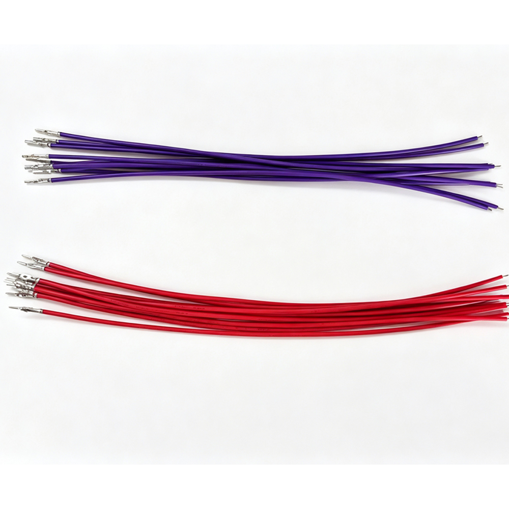 100PCS MX3.0 Male Female Terminal Single head 1007-20AWG Line Wire Tail Tinned Single Wire Harness Length 20CM