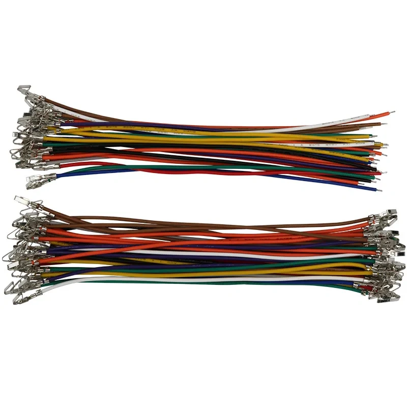 100PCS CH3.96 Pitch Electronic Terminal Wire Single/Double Head 5.08 Universal 20AWG Color Connection Harness 10/20/30/40CM