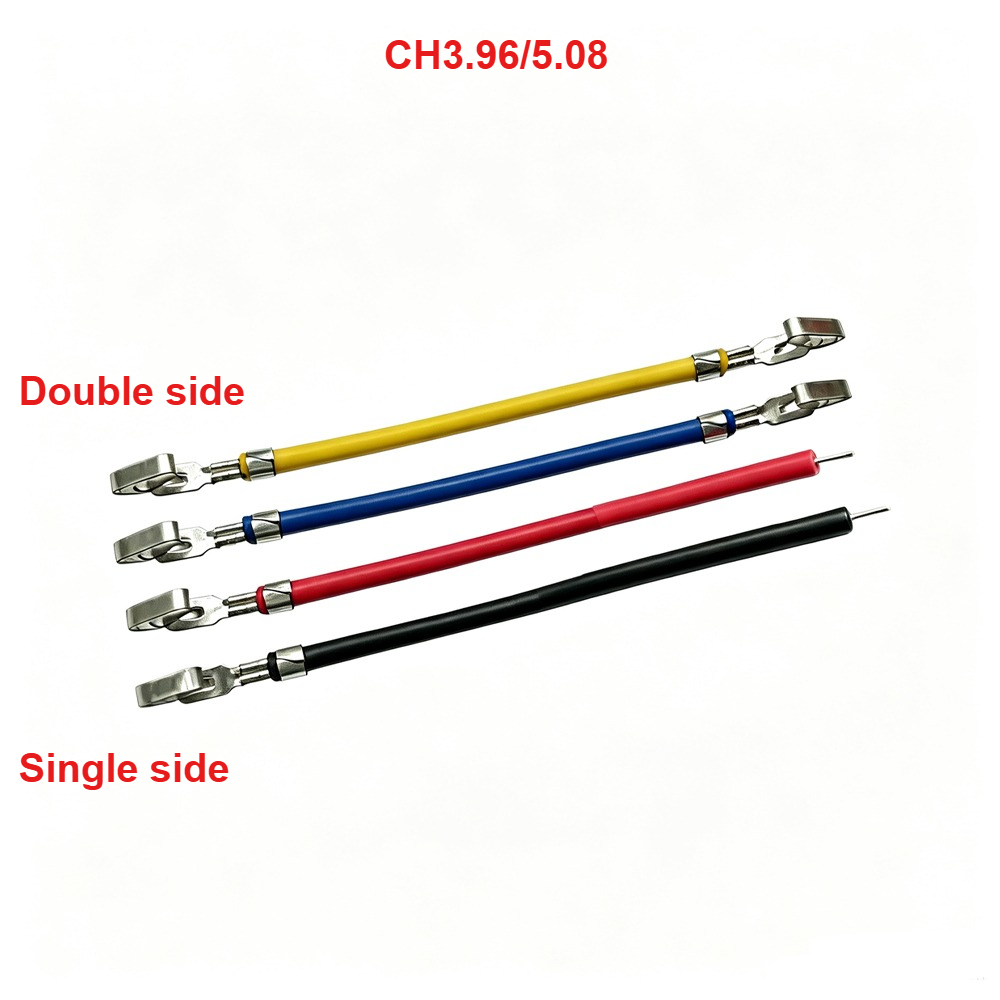 100PCS CH3.96 Pitch Electronic Terminal Wire Single/Double Head 5.08 Universal 20AWG Color Connection Harness 10/20/30/50CM