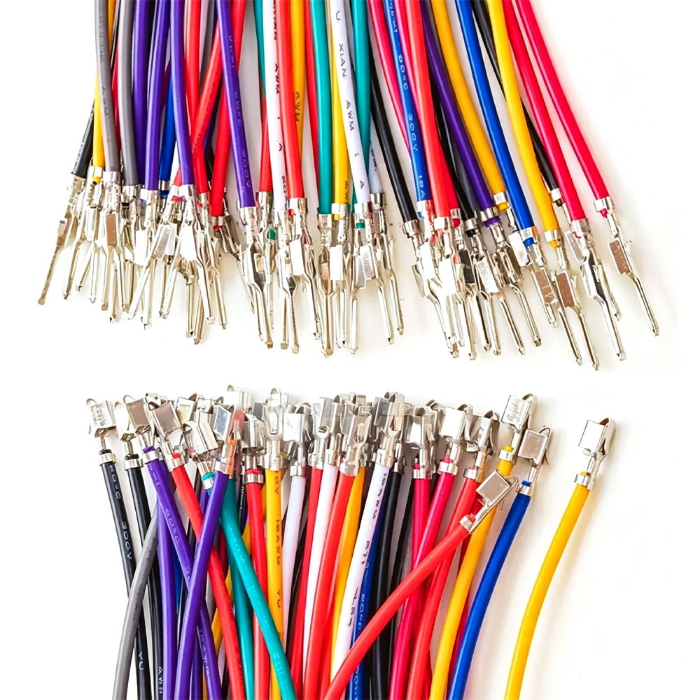 100pcs VH3.96 Terminal Connection Wire Single And Double Headed Pressed Plug Spring  22AWG Color Electronic Wire 10/20/30/50CM