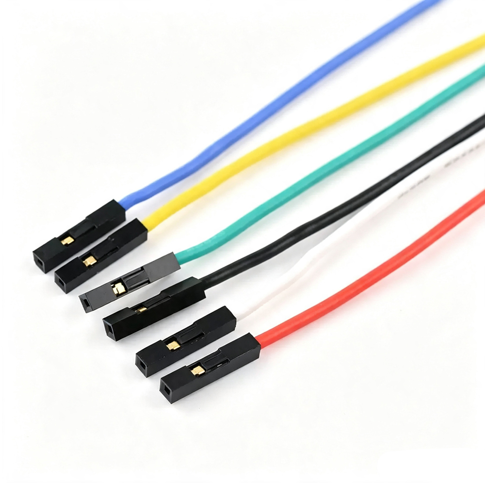 100pcs Silicon dupont 2.54mm 1P Soft High Temperature Resist Cable Male Female 26AWG For DIY Arduino Breadboard Black White