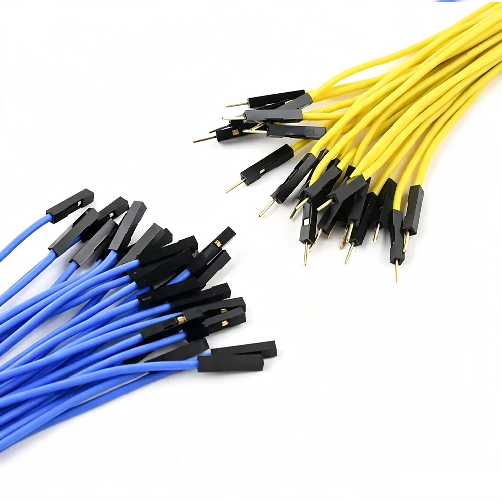 100pcs Silicon dupont 2.54mm 1P Soft High Temperature Resist Cable Male Female 26AWG For DIY Arduino Breadboard Black White