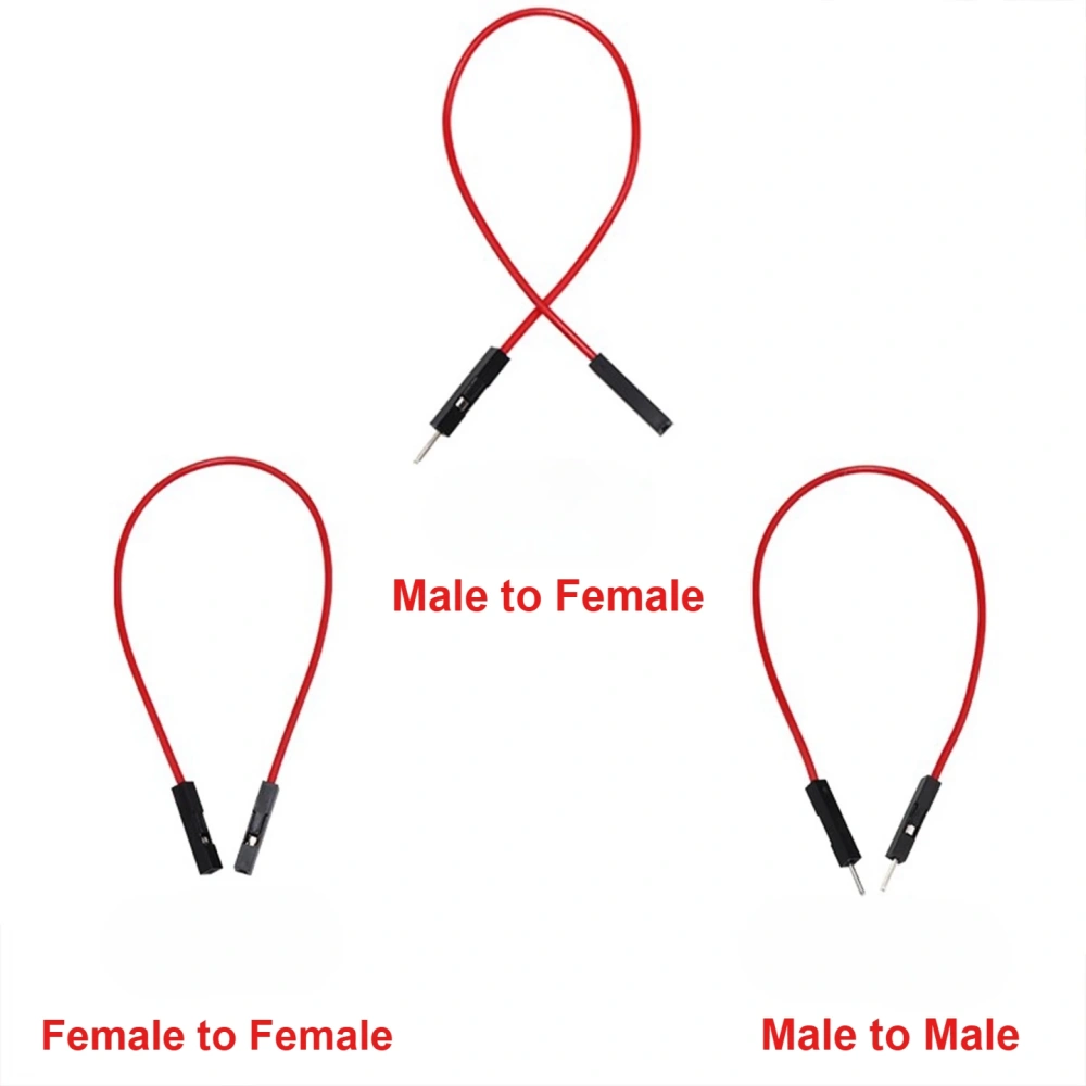 10pcs Silicon Du Bang 2.54mm 1P Soft High Temperature Resist Cable Male Female 26AWG For DIY Arduino Breadboard Black White