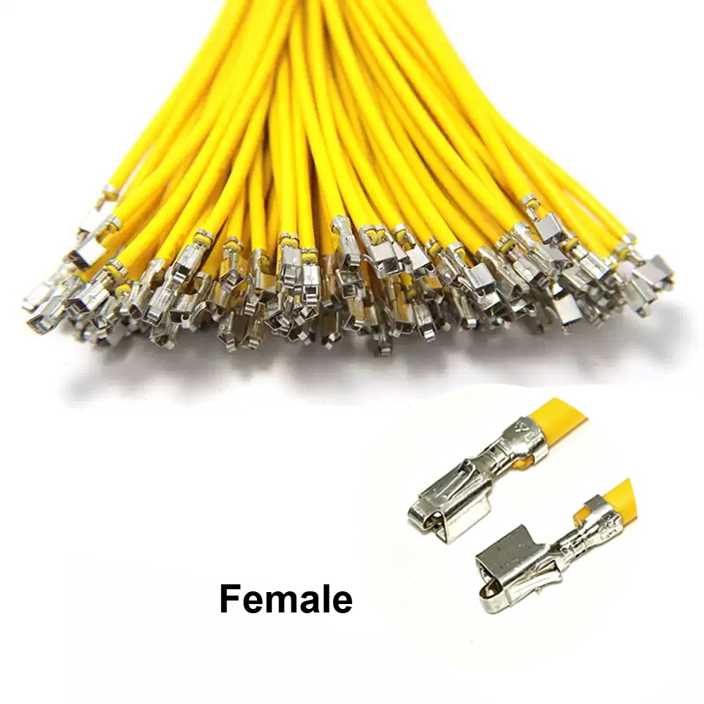100pcs VH3.96 Terminal Connection Wire Single And Double Headed Pressed Plug Spring  22AWG Color Electronic Wire 10/20/30/50CM