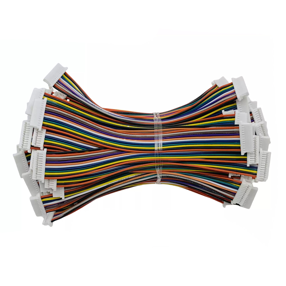 100 pieces SH1.0MM Terminal Connection Wires 2P-12P 100mm-500mm Single/Double-Ended 1571-30AWG Electronic Wires