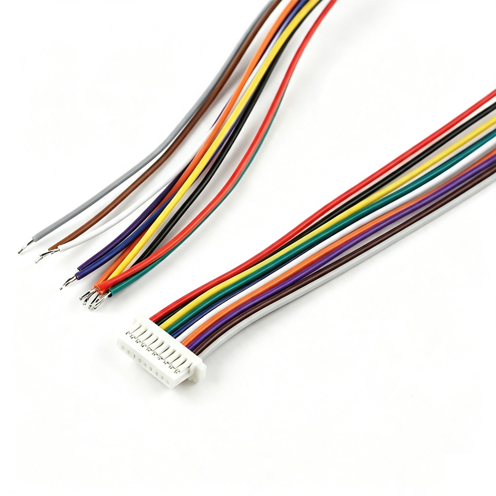 100 pieces SH1.0MM Terminal Connection Wires 2P-12P 100mm-500mm Single/Double-Ended 1571-30AWG Electronic Wires