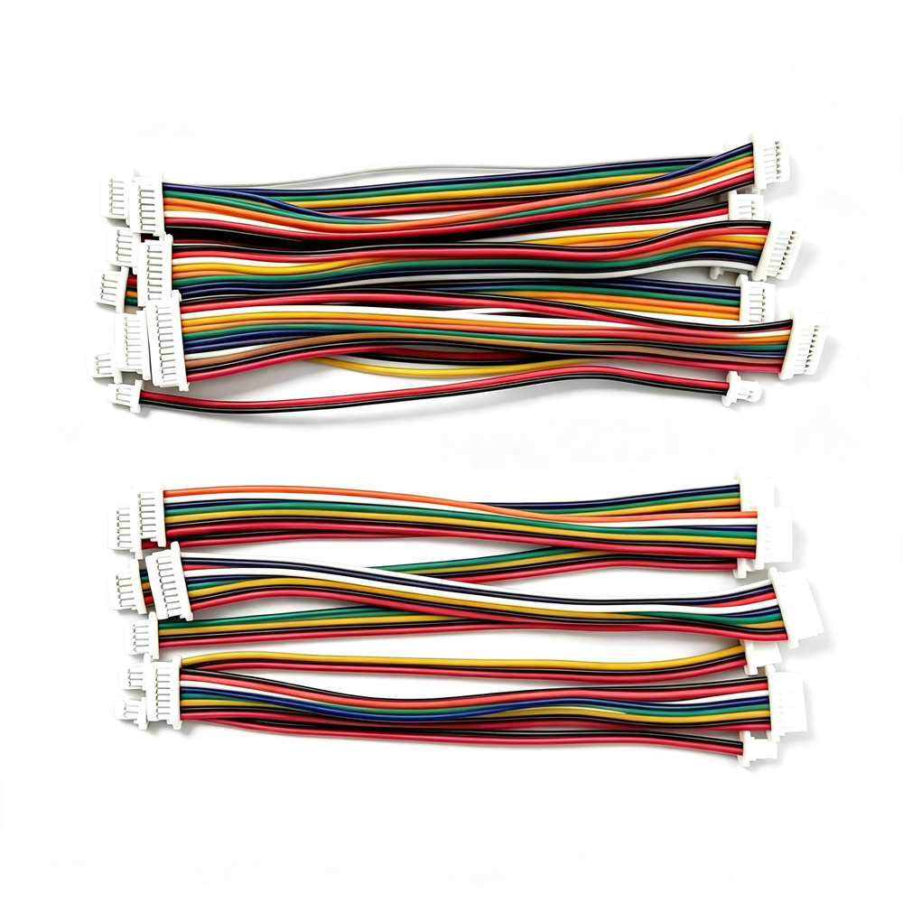 100 pieces SH1.0MM Terminal Connection Wires 2P-12P 100mm-500mm Single/Double-Ended 1571-30AWG Electronic Wires