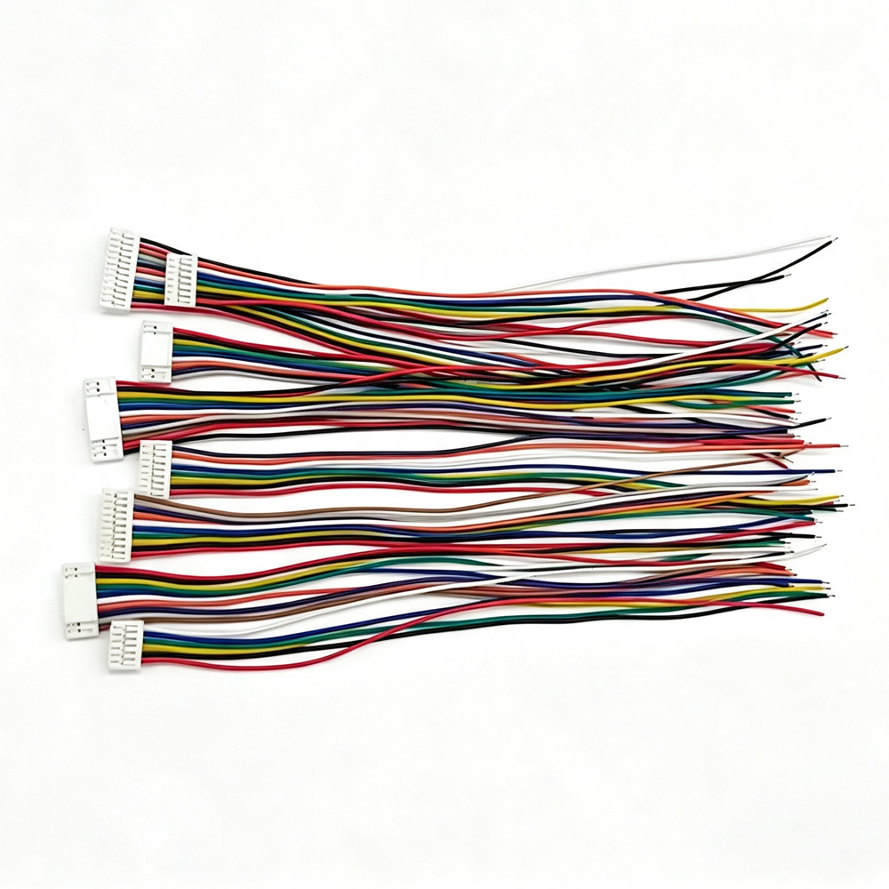 100pcs GH1.25 2/3/4/5/6-16 Pin Single/Double Side GH Series 1.25mm Male Plug Connector with Wire 10/15/20/30/100cm 1007 28AWG