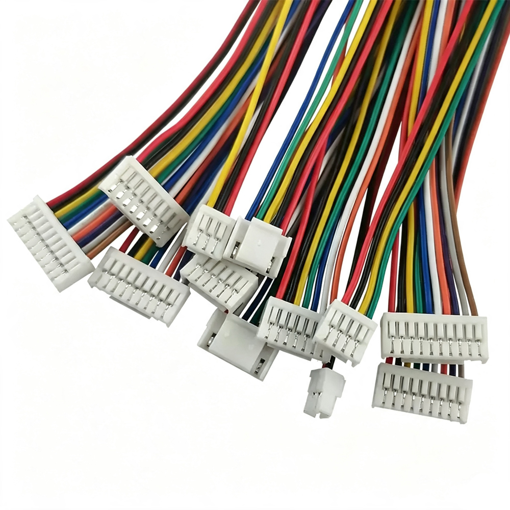 100pcs GH1.25 2/3/4/5/6-16 Pin Single/Double Side GH Series 1.25mm Male Plug Connector with Wire 10/15/20/30/100cm 1007 28AWG