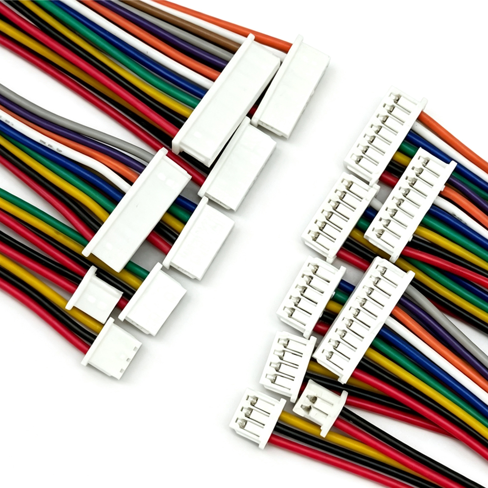 100pcs JST1.25mm 2-12p Single/Double Head 28AWG Terminal Wire, Electronic Wire Pug Wire 10-30cm