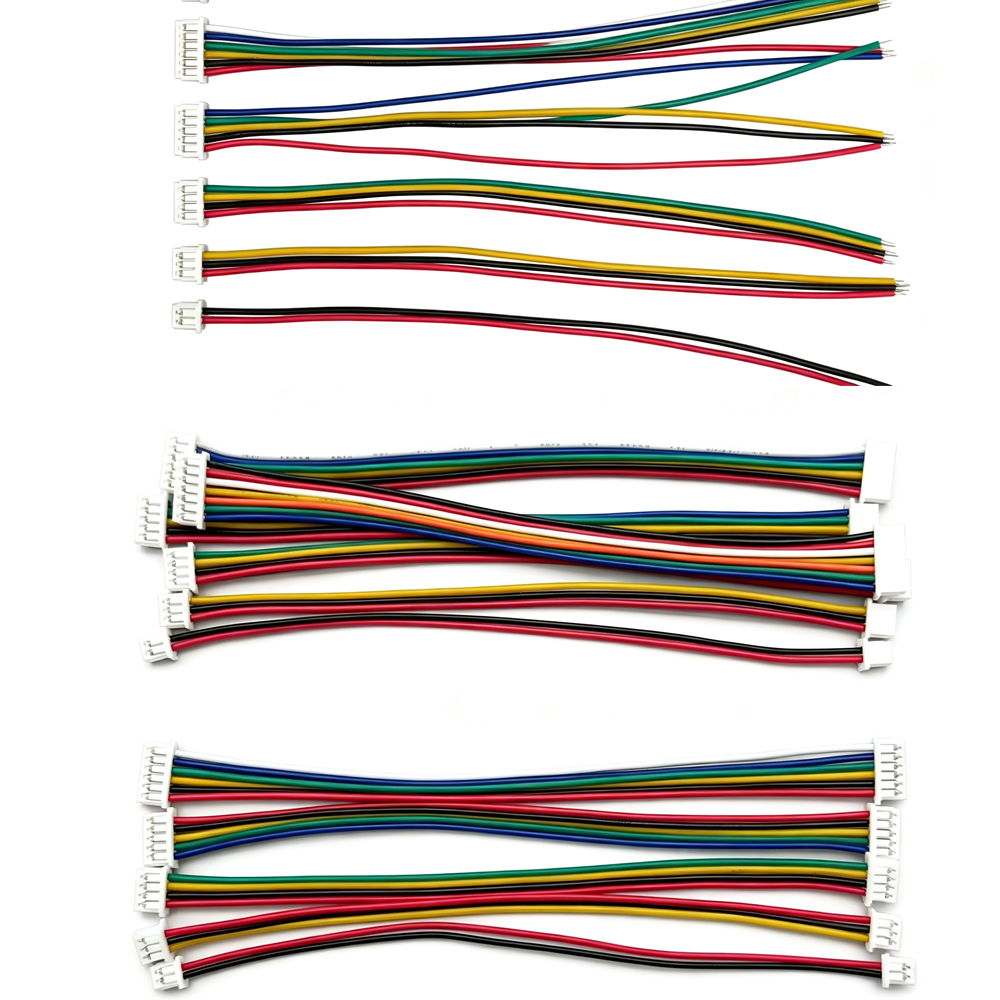 100pcs JST1.25mm 2-12p Single/Double Head 28AWG Terminal Wire, Electronic Wire Pug Wire 10-30cm