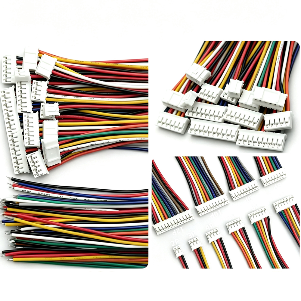 100PCS PH2.0mm Terminal Wire With 26AWG Single-Ended/Double-Ended Colored Electronic Wire 10/2030/50cm Connecting Cables