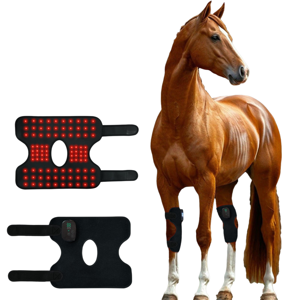 Red light therapy device for horse knee joints