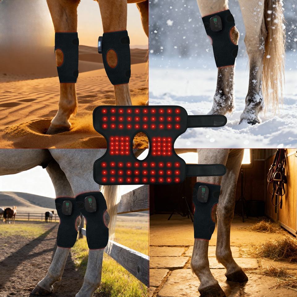 Red light therapy device for horse knee joints