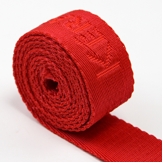 Red Polypropylene Jacquard Webbing