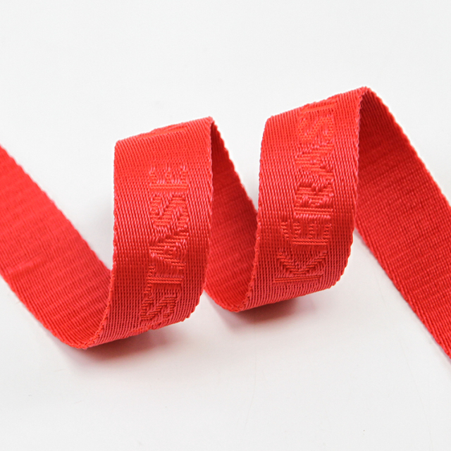 Red Polypropylene Jacquard Webbing