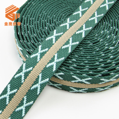 Factory wholesale 35mm polyester jacquard webbing luggage backpack shoulder strap sports equipment webbing messenger bag shoulder strap