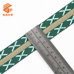 Factory wholesale 35mm polyester jacquard webbing luggage backpack shoulder strap sports equipment webbing messenger bag shoulder strap