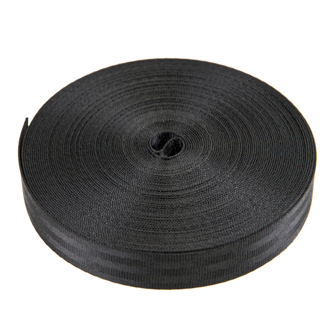 25mm Car Seat Black Nylon Webbing