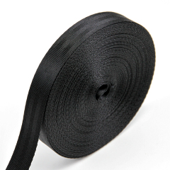 25mm Car Seat Black Nylon Webbing